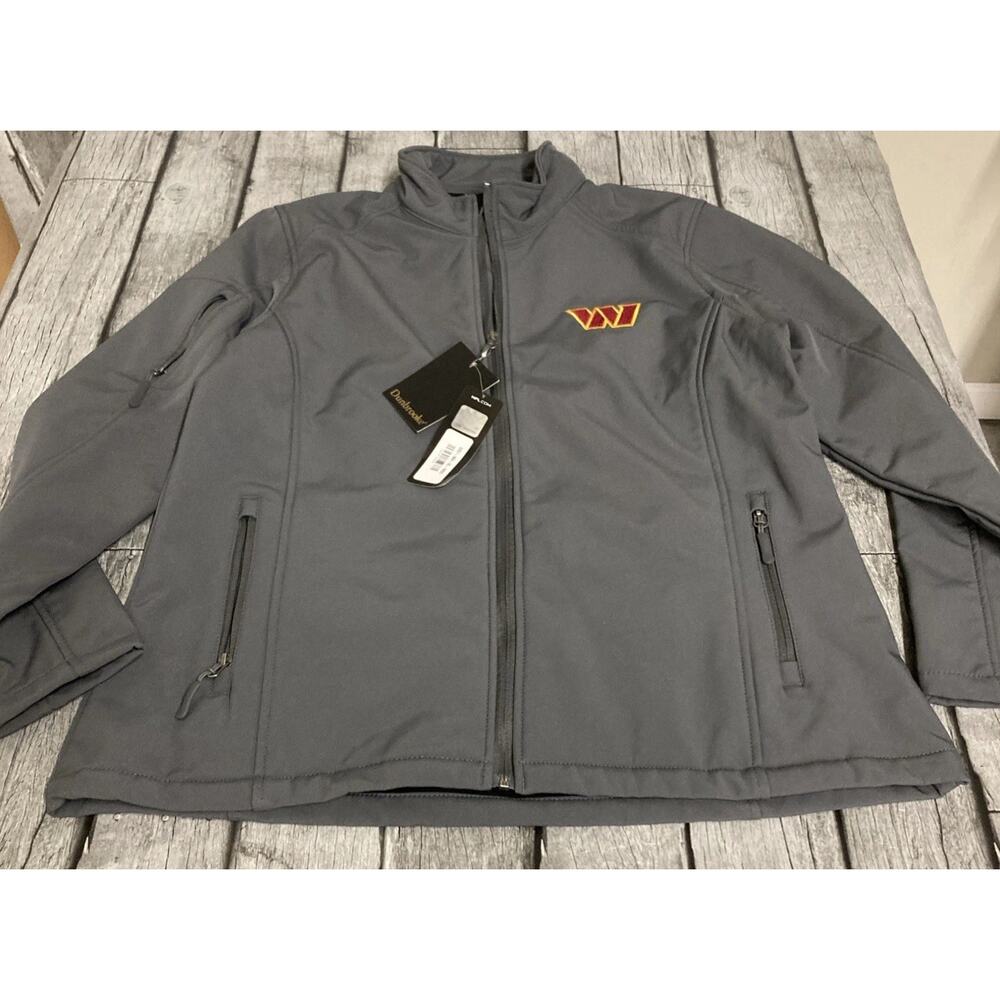NWT Women’s Dunbrooke Washington Commanders Full Zip Soft shell Jacket XL Grey
